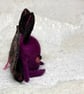 Purple Moth Friend Needlefelted Art Doll - Image 8