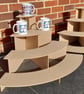 Tiered corner display stand - 4 shelf. Flat packing - ideal for craft fairs!  - Image 2