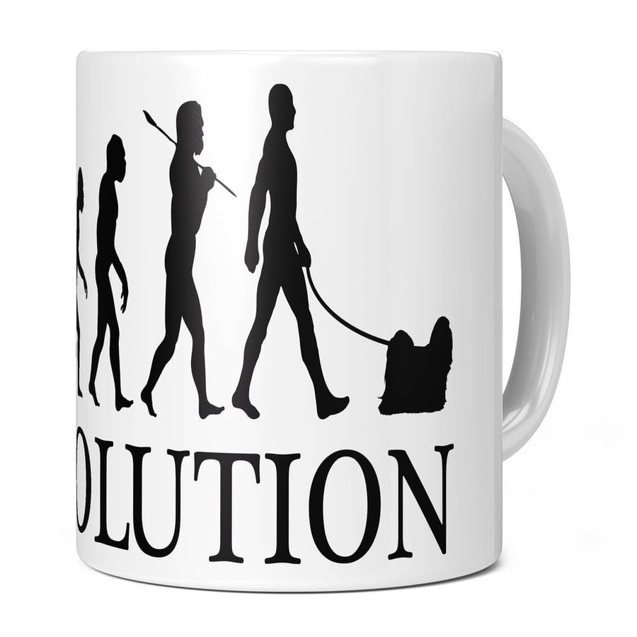 Lhasa Apso Evolution 11oz Coffee Mug Cup - Perfect Birthday Gift for Him or Her 