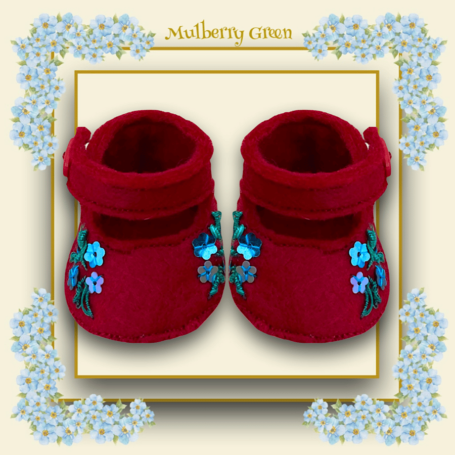 Reserved for Shani - Red Embroidered Shoes