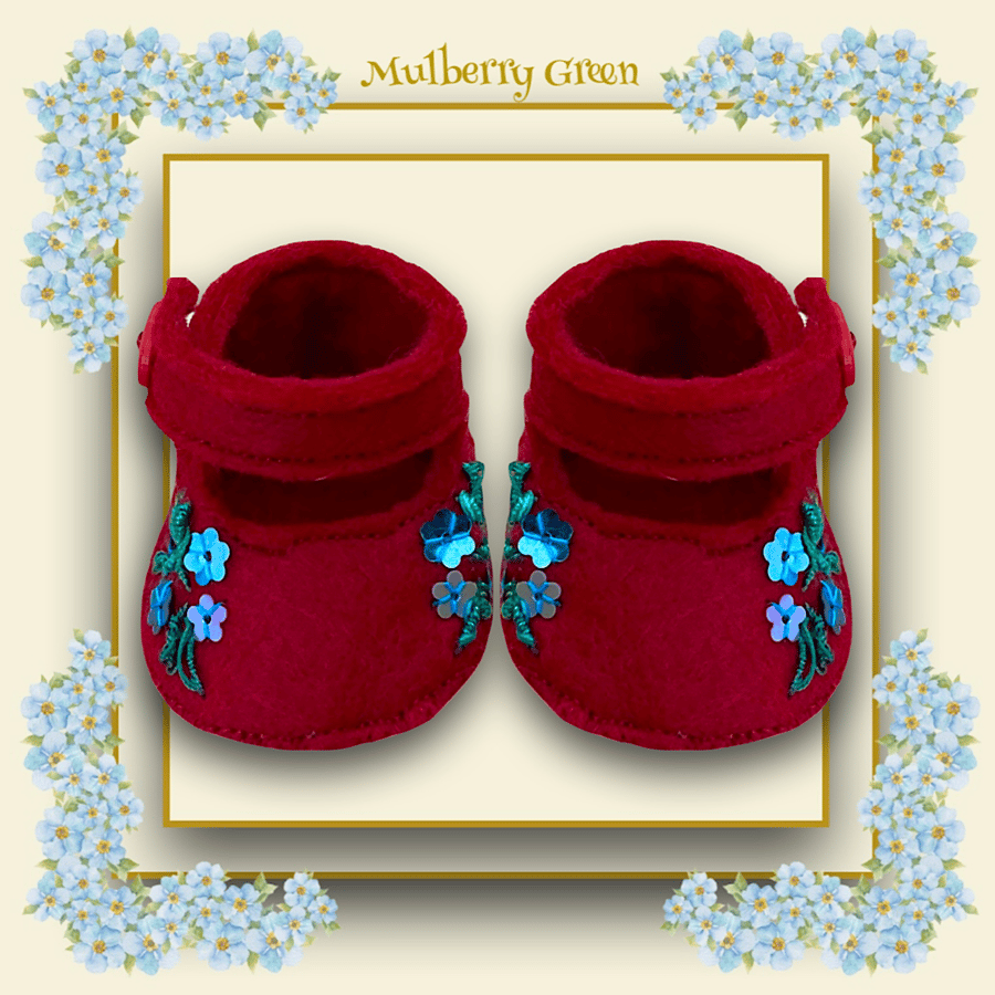 Reserved for Shani - Red Embroidered Shoes