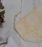 Hand Printed Linen Wash Bag, Toiletry Bag, Accessory Bag - Ochre Yellow - Image 4