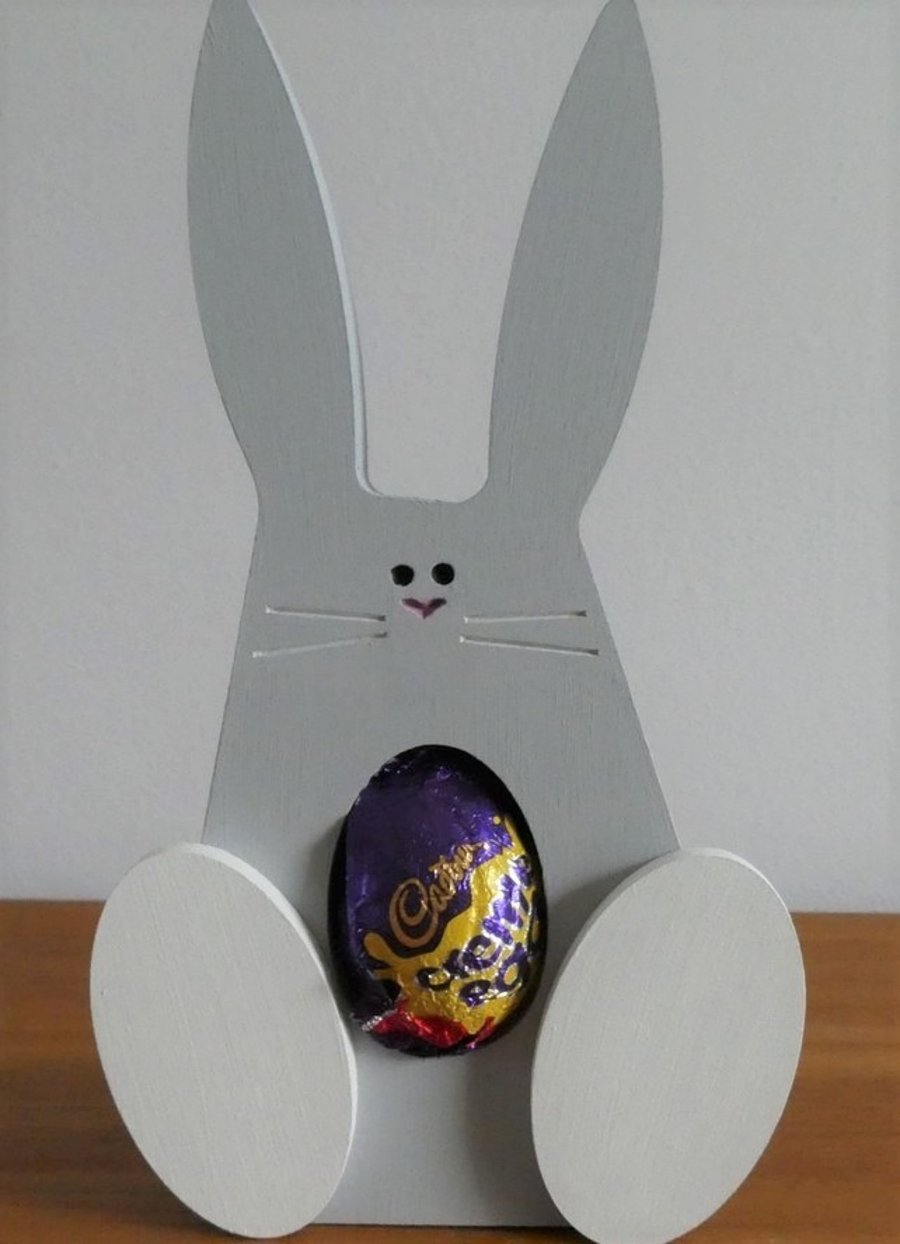 Sale - Easter Egg Holder - Grey Bunny