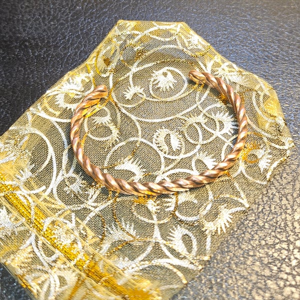 Pure Twisted Copper Cuff Bracelet - Handforged Jewelry