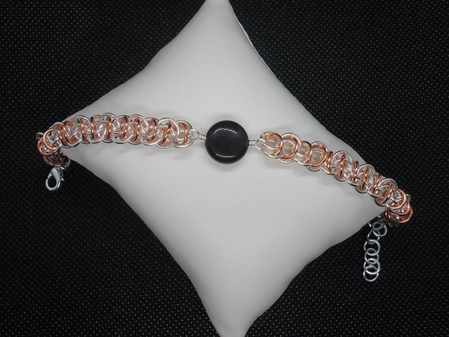 SALE - Watch style chainmaille bracelet