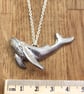 Handmade Humpback Whale Necklace: Recycled Pewter, 18 inch Chain, Ocean Sculptur - Image 5