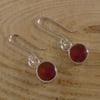Sterling Silver Resin Fire Earrings