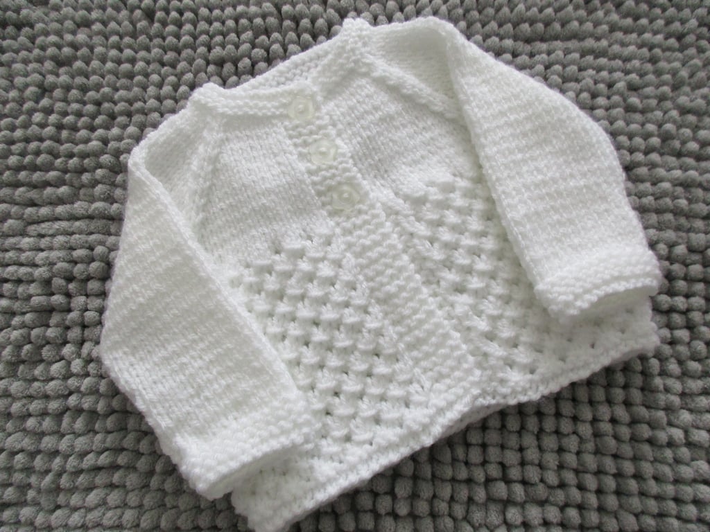 Newborn Three Button Baby Cardigan