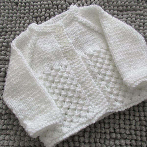 Newborn Three Button Baby Cardigan