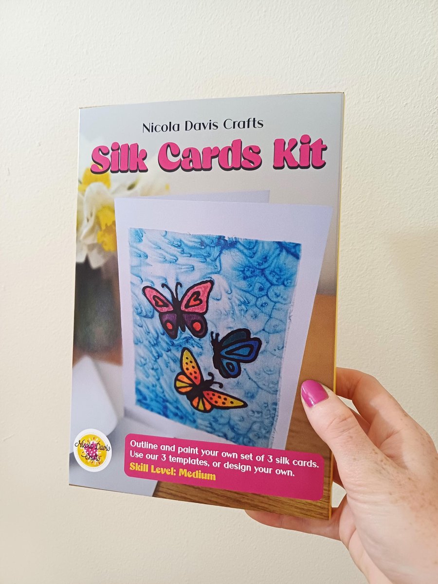 Silk Cards Kit, Fabric Painting Kit, Card Making Kit, Childrens Art & Craft Kit