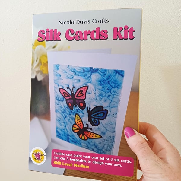 Silk Cards Kit, Fabric Painting Kit, Card Making Kit, Childrens Art & Craft Kit