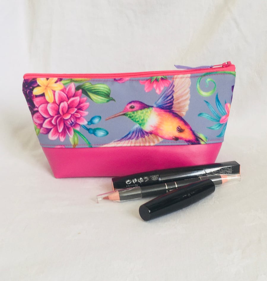 Unique Make up Bag, Colorful Cosmetic Bag, Zip Pouch, Gifts for Her.