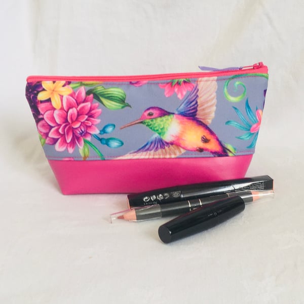 Unique Make up Bag, Colorful Cosmetic Bag, Zip Pouch, Gifts for Her.