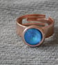 Ultra Blue AB Swarovski Solitaire Ring - Image 1