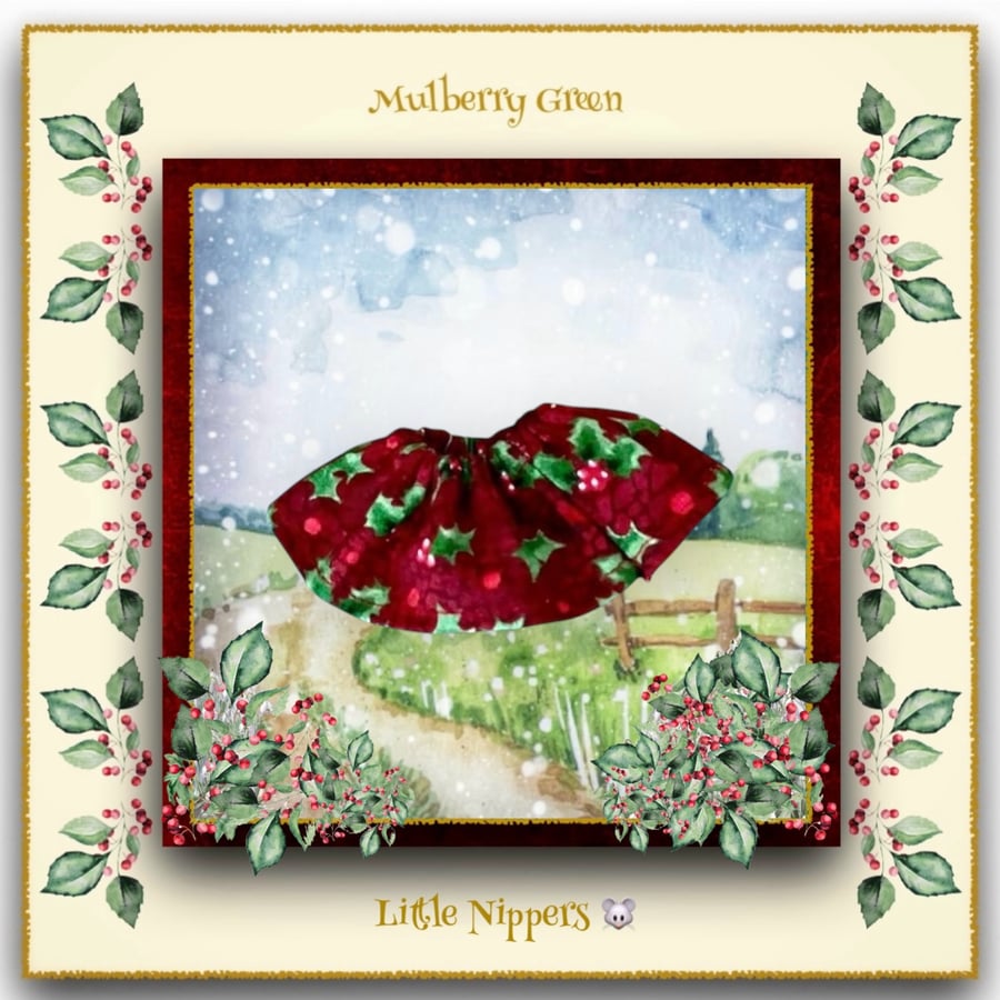 Little Nippers Holly Berries Skirt