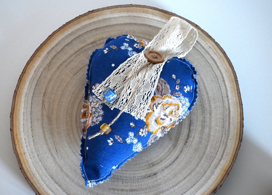 Blue heart hanger
