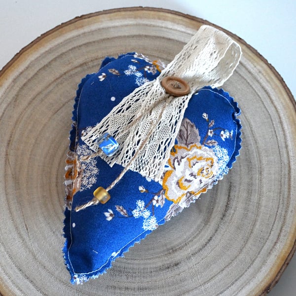 Blue heart hanger