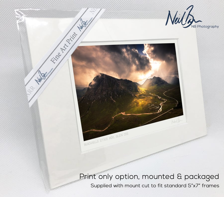 Buachaille Etive Mor from Beinn a'Chrulaiste - A6 (7"x5") Unframed Print