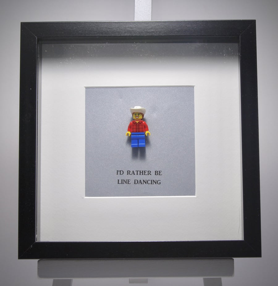 I'd Rather be Line Dancing  mini Figure frame