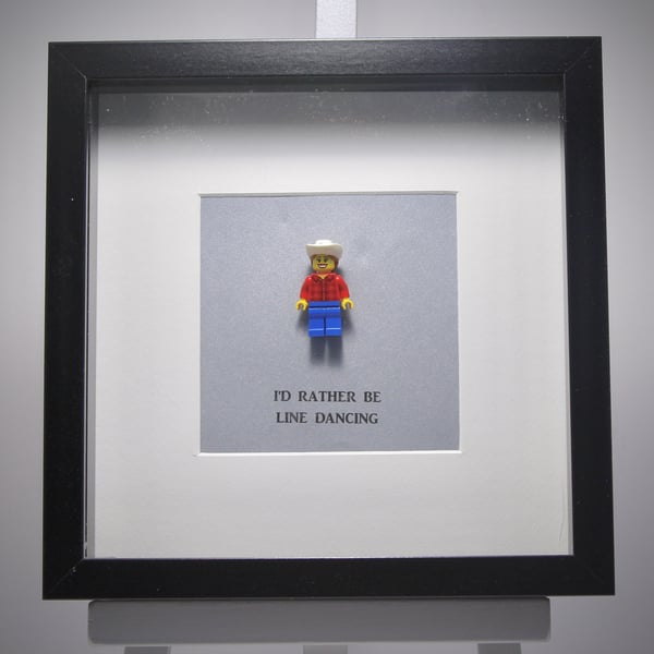 I'd Rather be Line Dancing  mini Figure frame