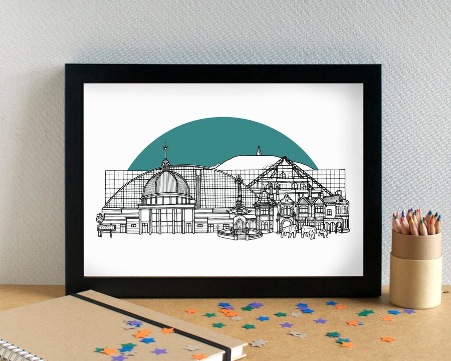 Milton Keynes Skyline Art Print