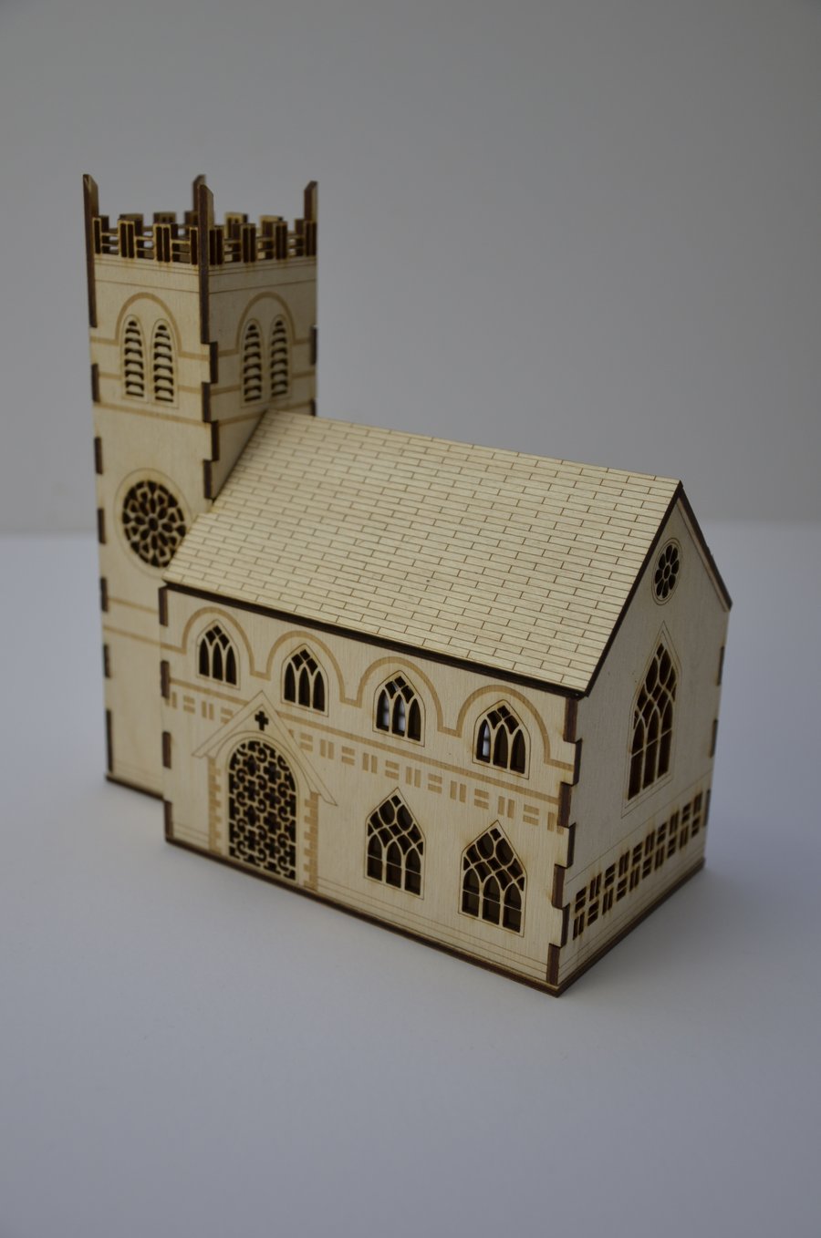 Laser cut church nightlight