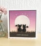 Birthday card - quilled cats