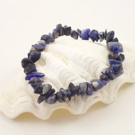 Sodalite Gemstone Elasticated Bracelet