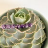 Amethyst bar necklace - made in Scotland. 