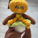 Handmade Crochet Amigurumi Pumpkin girl Soft Toy