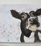 Nosy Cow. Original painting - Image 4