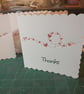 Pack of 3 pink thank you cards - Image 1