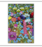 A small colourful flower painting - letterbox gift - acrylics - mounted 