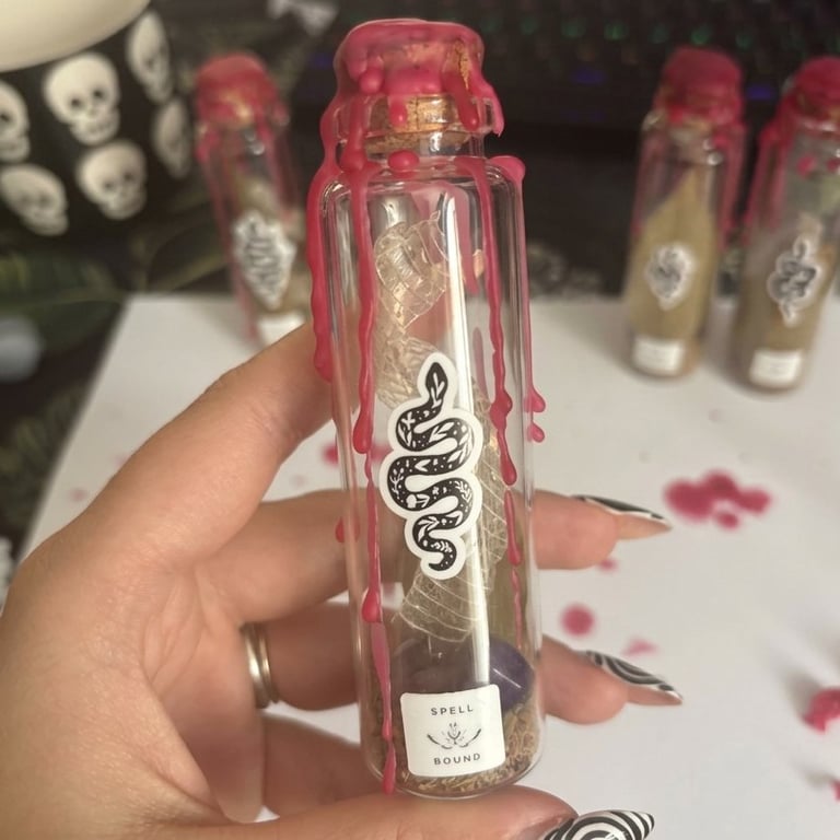 Snake Skin Glass Spell Jar – Transformation & Protection