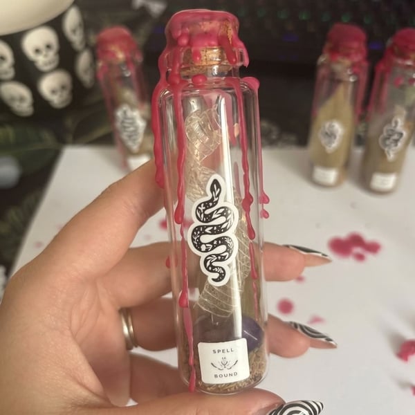 Snake Skin Glass Spell Jar – Transformation & Protection