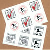 Fast-As-You-Can Courier Company - Fairy tale faux postage mini-sheets- 12 artist