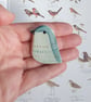 Ceramic  pink and purple Bird Brooch - Image 3