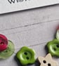 Button Heart Christmas Wishes Card 5' x 5'  - Image 5