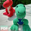 Travis the T-Rex Crochet Pattern, Dinosaur Amigurumi Pattern