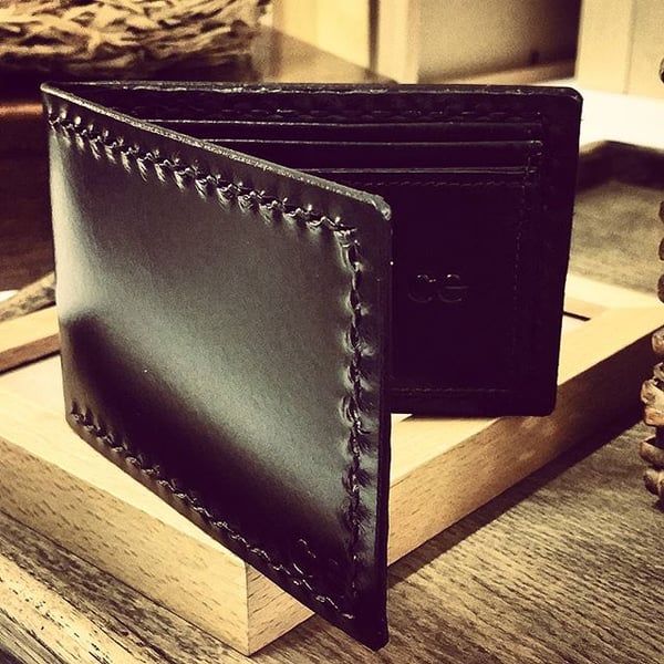 Personalised Bill-fold British Leather Wallet