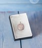 Delicate shimmer sparkle dichroic fused glass pendant pink gold - Image 2