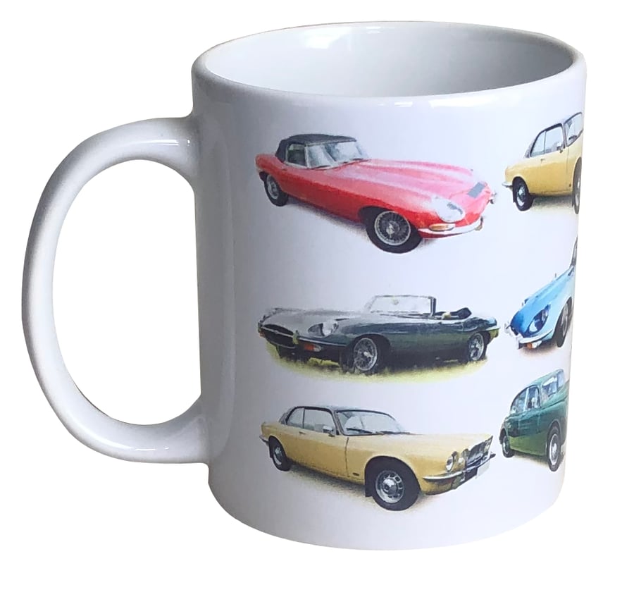 Jaguar Classic Cars - 11oz Ceramic Mug - Gift for Jag Enthusiast in your life