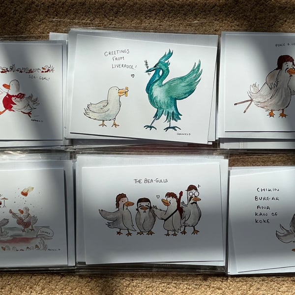 Silly Seagulls greetings cards