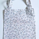 White Christmas gift bag, Xmas cotton gift bag, reusable gift bag eco wrap
