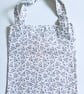 White Christmas gift bag, Xmas cotton gift bag, reusable gift bag eco wrap - Image 1