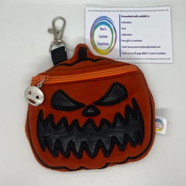 Pumpkin shape Embroidered min bag, Purse