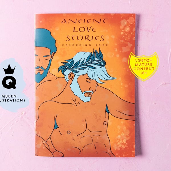 "ANCIENT LOVE STORIES" Gay history colouring book