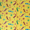 Yellow Crayons Fabric. Fat Quarter Remnant