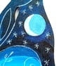 Sitting hare with a blue landscape - Image 3