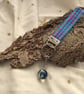 Hand woven key fob with attached Earth planet embellishment orb - Image 2